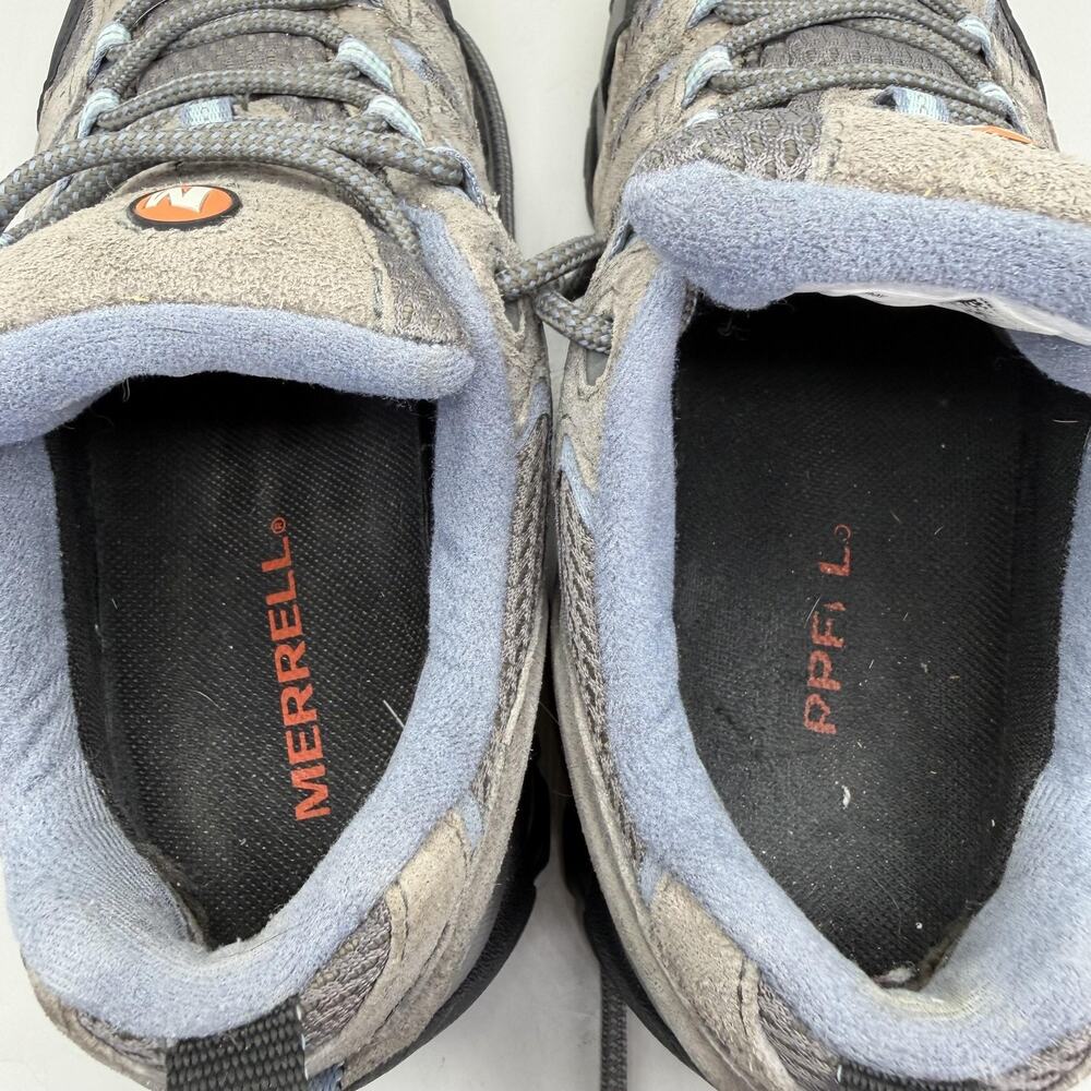 Merrell Moab 2 Hiking Shoes Womens Size 6.5 Gray Suede Mesh Vibram Trail J06026 - Picture 9 of 11